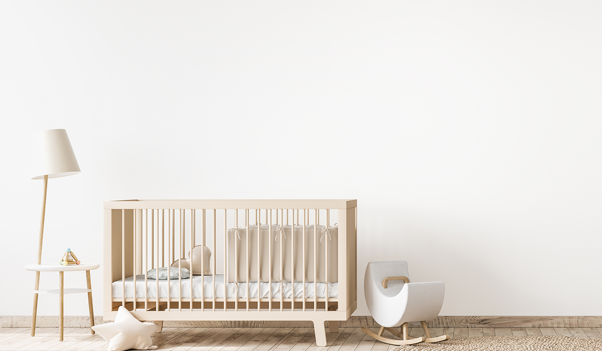 baby bed in new bedroom