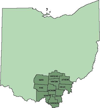 Ohio Map with Counties